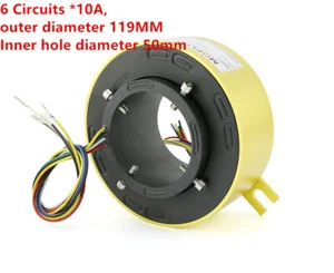 1 STCK. Gleitring durch Loch Durchmesser, 50 mm 6 Schaltung/10 A für Windkraftgenerator - Bild 1 von 6