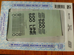 Microscale Decal N #60-117 Soo Line Diesels (1962-1989) Diesel - Red & White Sch - Picture 1 of 1