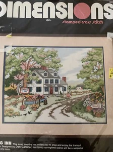 Dimensions Spring Inn Stamped Cross Stitch Kit #3097 Vintage 1989 - Picture 1 of 5
