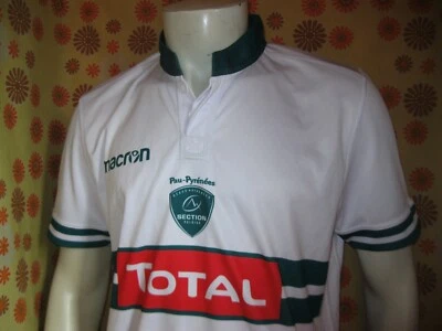 🏉 Ancien MAILLOT de RUGBY MACRON PAU SECTION PALOISE BÉARN PYRÉNÉES TL FFR XV - Photo 1/4