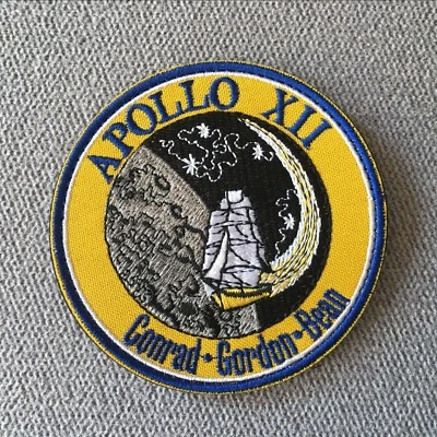 NASA Space Program Apollo XII (12) Hook Loop Patch Conrad Gordon Bean Back Badge - Image 1 of 4