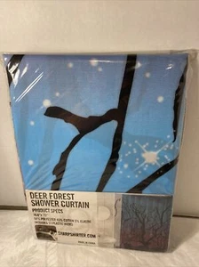 Deer Forest Shower Curtain w/ 12 Hooks Sharp Shirter 70.8" x 72"  - Picture 1 of 5