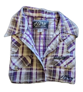 Bullzye Rodeo Short Sleeve Shirt Ladies Size 12 - Foto 1 di 6