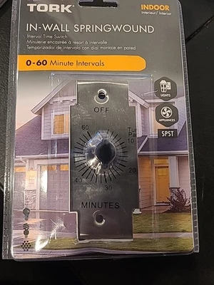 Interruptor temporizador de intervalo en pared Tork, SpringWound RFF60M interior *111 Foto 1 de 2