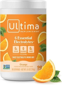 Ultima Replenisher Electrolyte Powder Drink Orange 90 Servings Zero Calories - Picture 1 of 7