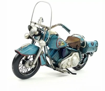 Коллекционная винтажная металлическая модель мотоцикла ручной работы 1969 Indian украшение декор - Изображение 1 из 4