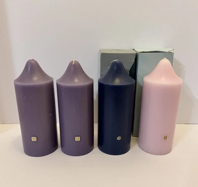 Vela pilar Partylite Bell Top roxa azul marinho mirtilo rosa morango ruibarbo - Imagem 1 de 4