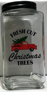 Tarro de almacenamiento de vidrio para árboles de Navidad recién cortados decoración 7 pulgadas de alto - Imagen 1 de 7