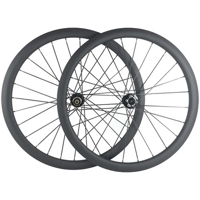 700c 28*35mm Road Bike Clincher  Carbon Wheels Center Lock 6 Bolt HG  XDR Hub - Image 1 of 4