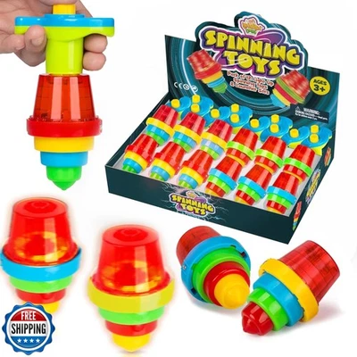 IPIDIPI TOYS Spineez Light Up Spinning Tops - Paquete de 12 juguetes giratorios LED para Ki Foto 1 de 4