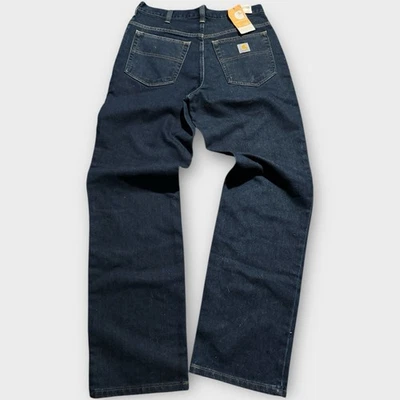 NUEVO CON ETIQUETAS Carhartt Hombre 32x32 Resistente Flex Ajuste Moderno Jean de Trabajo, Modelo 386 NUEVO Foto 1 de 4