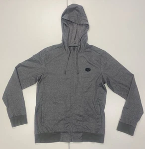 Travis Mathew Jacke Herren Small Langarm durchgehender Reißverschluss Taschen Outdoor grau Kapuze - Bild 1 von 10