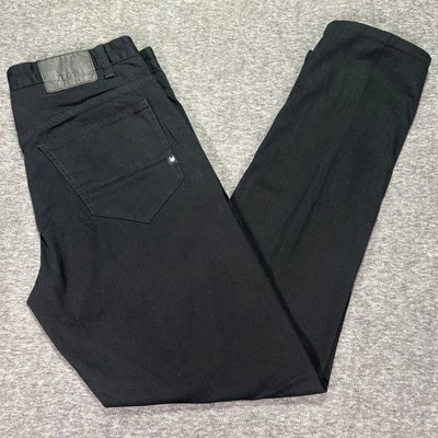 Jeans jeans masculino Zoo York preto bolso barra conforto perna magra tamanho 34 - Imagem 1 de 4