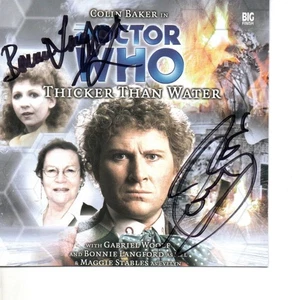Doctor Who Audio: Thicker Than Water - Signed by BAKER & LANGFORD (Big Finish) - Picture 1 of 1