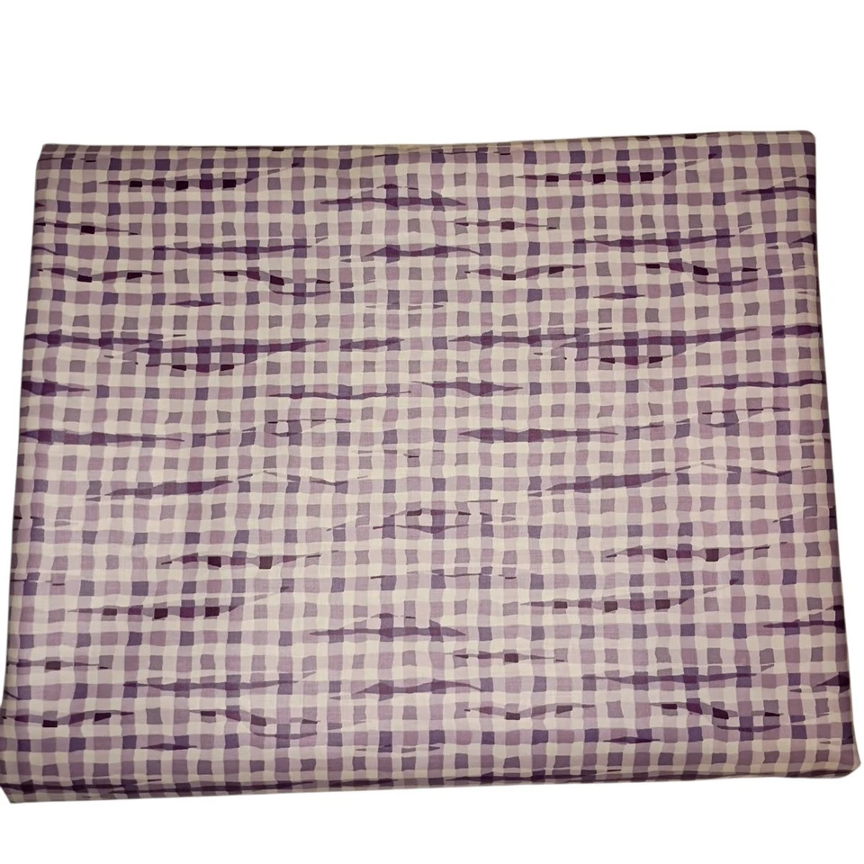 11 yards Waverly Polished Cotton Purple White Gingham “Surprise” Chintz Fabric - Image 1 of 4