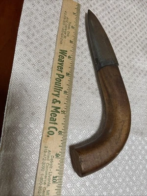 Vtg Wood and Steel Dibber/Dibbler Garden Tool Bulb and Seed Planter-SOLID! - Image 1 of 4