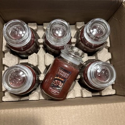 Yankee Candle Crisp Campfire Apples Large 22oz Jar Candle 6 Count - Image 1 of 3