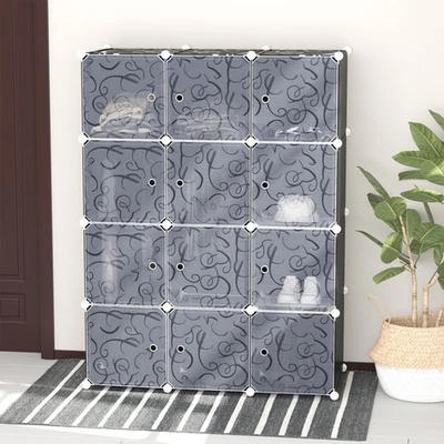 DIY Wardrobe Portable Interlocking Plastic Modular Closet Cabinet Cube Organiser - Image 1 of 4