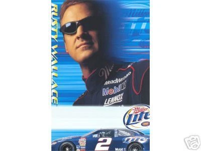 2004 RUSTY WALLACE "MILLER LITE" #2 NASCAR POSTCARD Cover
