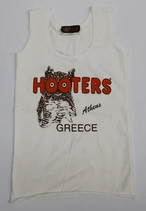 HOOTERS ATHENS, GREECE (XXS) XX-SMALL OWL WAITRESS UNIFORM LYCRA TANK TOP - Picture 1 of 3