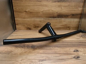 1989 steel flat handlebar True Temper USA + quill stem by nL 25.4 mm - Picture 1 of 21