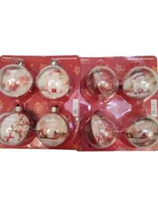 MELINERA® 8x Foto Weihnachtsanhänger Personalisierte Weihnachtsbaum Foto Kugeln - Bild 1 von 3