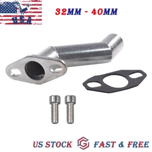 32-40mm Silver Offset Intake Manifold w/Gasket For 49cc 66cc 80cc Motorized Bike - Foto 1 di 6