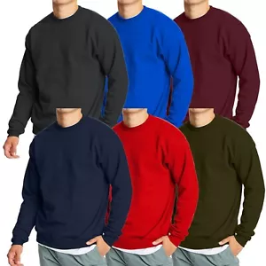 New Men's Fleece-Lined Crew Neck Pullover Sweater (S-2XL) – Free Shipping - Picture 1 of 11