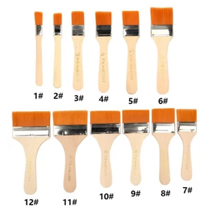 Artist Paint Brushes Wood Handle Cleaning Brush Nylon Bristle Decorate Fine Wall - Picture 1 of 9