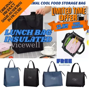 1/2xLunch Bag Insulated Thermal Cool Food Storage Bag Carry Tote For Adults Kids - Picture 1 of 13