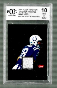 2004 PEYTON MANNING FLEER TRADITION GAME USED PATCH FOIL Gridiron GT-PM BCCG 10 - Picture 1 of 2