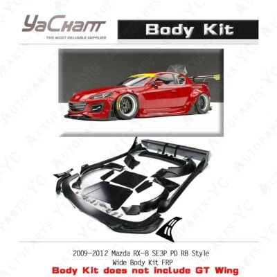 FRP LIP FENDER WING SPOILER For 09-12 Mazda RX-8 SE3P PD RB Style Wide Body Kit - Image 1 of 4