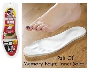 MEMORY FOAM INSOLES Orthopaedic Cushions Feet Support Shoe Soft Heel Insole NEW