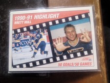 1991-92 Score - 1990-91 Highlight Canadian Bilingual #302 Brett Hull