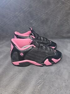 Nike Girls Air Jordan 14 Retro GS Size 6.5Y Black Desert Pink Mid Top Sneakers