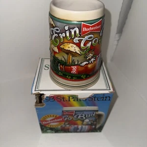 Budweiser 1993 ST PATRICK'S DAY "BOTTLED TREASURE" Stein CS193 ~ with Box! - Picture 1 of 5