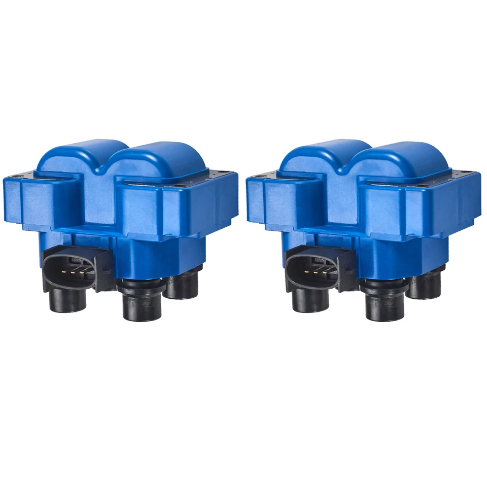 (2) FD487 Blue Ignition Coil For 1989-2003 Ford Escort ZX2 Coupe 2-Door 2.0L L4 - Image 1 of 1