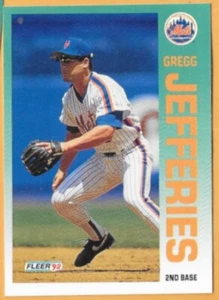 Gregg Jefferies New York Mets #508 - Fleer casi nuevo-como nuevo 1992 - Imagen 1 de 2