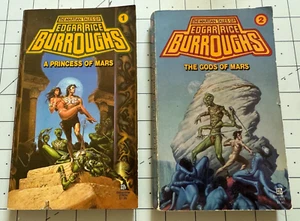 Edgar Rice Burroughs Mars Books v.s 1 & 2 Princess of Mars & Gods of Mars 1983 - Picture 1 of 11