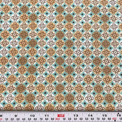 Neutral Territory Terry Atkinson Red Rooster Fabrics Cotton Remnant 16" x 43" - Image 1 of 2