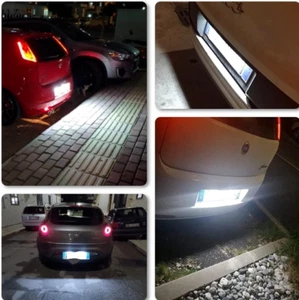 2 LUCI TARGA + 2 RESISTENZE CANBUS LED BIANCO T10 W5W 5 SMD USO SU FIAT BRAVO - Foto 1 di 2