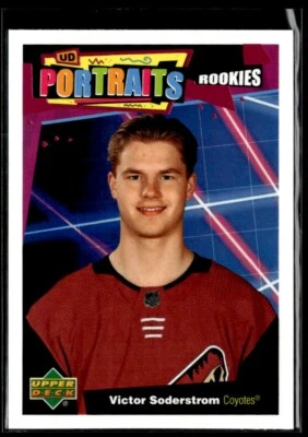 2020-21 Upper Deck UD Portraits Victor Soderstrom #P-60 H4R1E - Image 1 of 2