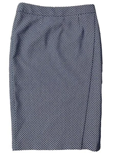 NEU NEXT Größe 8 EU36 marineblau weiß geometrisches Chevron-Druck Bleistift Wickelrock W27 L26 - Bild 1 von 6