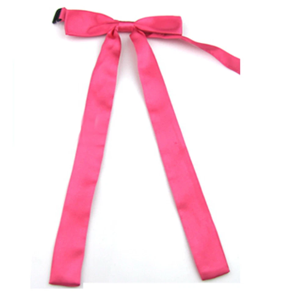 Corbata ajustable lunares lisos con moño larga banquete boda dama mujer Foto 1 de 1