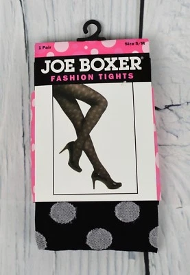 Joe Boxer Pull-On Stretch Knit Fashion Tights Legwear Stockings Polka Dot S/M  - Image 1 of 4