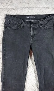 LEVI'S Black Gray Texture Wash Denim Skinny Jeans Pants, Sz 7M W28 L32 - Picture 1 of 10