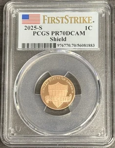 2025 S Proof Lincoln Shield Cent PCGS PR70DCAM First Strike - Picture 1 of 2