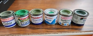 6 Humbrol Hobby Paints some partially used total weight 148 numbers ma per Image - Picture 1 of 5