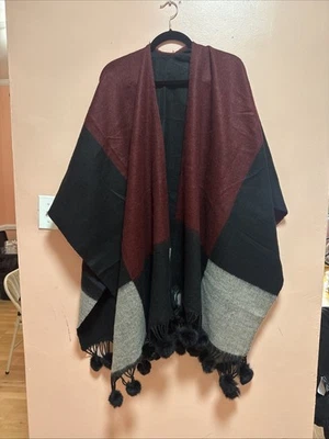 Xale feminino Quirinus Pashmina capa cashmere mistura de seda tamanho único lavável - Imagem 1 de 4