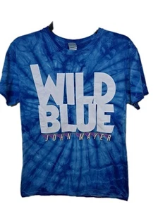 John Mayer wild blau Batik Herren M tiefer als je zuvor geknew Konzert Tour T-Shirt - Bild 1 von 3